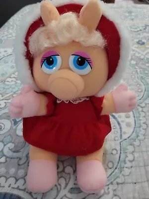 Vintage Baby Miss Piggy Christmas Plush 10” Jim Henson Muppets Babies 1987 • $7.99