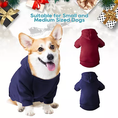 $8.95 • Buy 2 Leg Pet Dog Clothes Cat Puppy Coat Winter Hoodie Warm Sweater Jacket Clothing