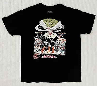 Green Day Shirt Adult Black Dookie Graphic Tee Band Album LG 21” X 27” • $14.95