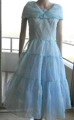VINTAGE Rockabilly Couture 1950s Original Princess Fairy-Tale Ball Gown Dress • £284.08