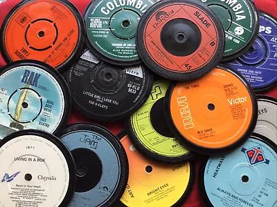 £9.99 • Buy 4 Felt Backed Retro Vinyl Coasters Hand Crafted From Original Records 60/70/80s