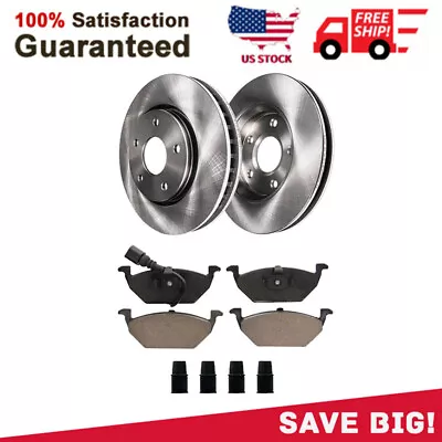 For VW Volkswagon GOLF Beetle Jetta 280mm Front Disc Brake Rotors + Ceramic Pads • $61.18