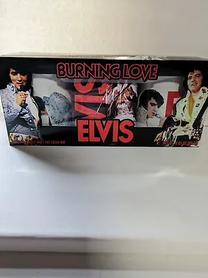 Elvis Presley Burning Love Mugs W/ Hot Cocoa Gift Set 2023 Set Of 2 New In Box • $17.95