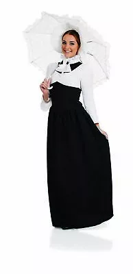 Womens Victorian Lady Nanny Teacher Fancy Dress Costume S - XXL Book Day Week • £27.99