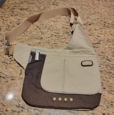 TUMI T-TECH 5135pbl Beige Cross Body Shoulder Saddle Bag Y2K Vintage • $85