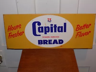 Vintage Capitol Bread Metal Sign • $200