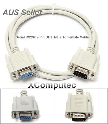 1M-1.3M Serial RS232 9-Pin Male To Female DB9 M-F PC Converter Extension Cable  • $11.50