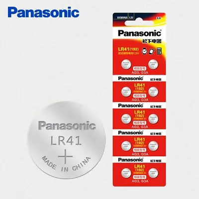 PANASONIC  AG3  LR41  Alkaline Watch Battery 1.5v 0% Hg  2 4 6 10 20  50 100 • $3.20