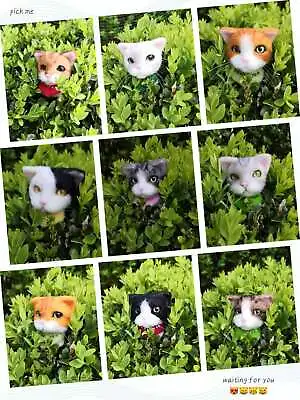Handmade Needle Felted Wool Cat Brooch Cute Cat/ Animal Brooch/pin/gift • £12.99