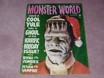 MONSTER WORLD Magazine # 6 By Warren Frankenstein Santa Revenge Of The Zombies • $12.25