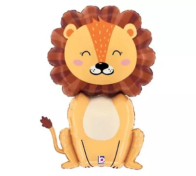 32  Jungle Lion Mylar Foil Balloon Large Helium Party Shape • $8.99