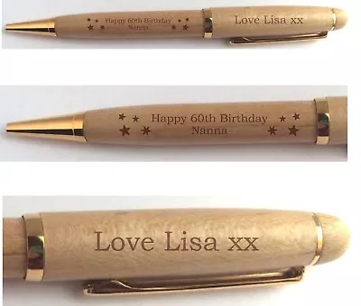 Personalised Birthday Gift Pen Any Age Name Present Mum Dad Nan Granda Friend • £8.99