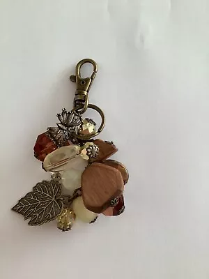 Pretty Vintage  Bag Charm/keyring. Bronze/brown Shades. Unique Gift. • £7.50