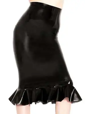 Skin Two Valerie Black Latex Pencil Skirt • £84.99