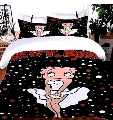 5pc. Betty Boop In White Dress Full Queen Microfiber Duvet Comforter Set • $162.95