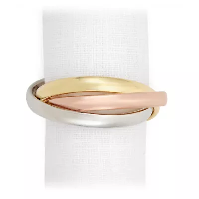 NEW L'Objet Three Ring Tri-Coloured Napkin Ring Set 4pce • $254.79