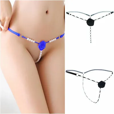 Womens Ladies Briefs Micro G-String Thongs Sexy Lingerie Underwear With Pea@t@ • £3.12