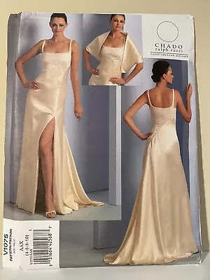 Vogue 1075 Chado Ralph Rucci American Designer Dress Pattern 4-10 Uncut Bridal • $9