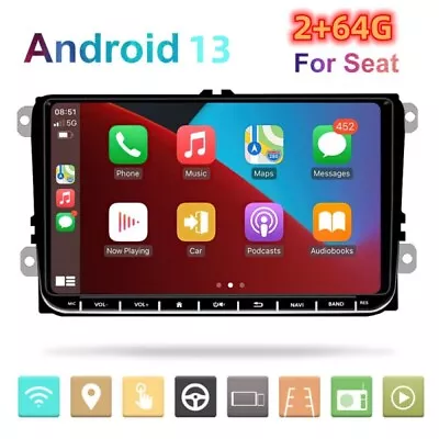 2+64G For VW GOLF MK5 MK6 9  Carplay Car Stereo Radio Android 13 GPS Head Unit • $164.99