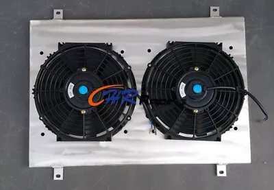 Aluminum Radiator Shroud+Fans For FORD Falcon XC XD XE XF V8 Or 6CYL • $130