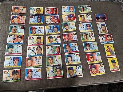 1955 Topps Baseball 56 Card Lot.  Avg VG/EX.  Plus 4 Bonus Cards. • $120