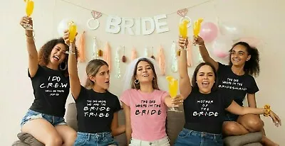 Bride Tshirt UK Bridesmaid Shirt. Bride Squad Shirts Friends Hen Party T-shirt • £6.69