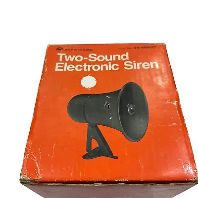 VINTAGE Radio Shack 2-Sound Siren Alarm12V Car Siren 49-488DT Black Metal Horn • $19.78