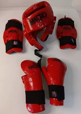 Macho Martial Arts Youth Sparring Set Taekwondo With Carrying Bag Good Condition • $54.99