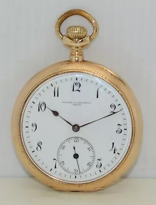 14K GOLD VACHERON & CONSTANTIN GENEVE Vintage Swiss Pocket Watch 16s Dubois Case • $3295