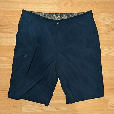 Mountain Hardwear 32 X 42 Navy Blue Mesa 1649071 Outdoor Shorts Zip Cargo Pocket • $15.99