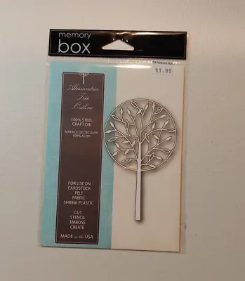 Retired HTF NIP Memory Box Steel Die Style 98877 Alessandria Tree Outline • $11.99