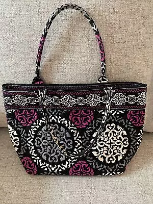 Euc Vera Bradley Holiday Tote Canterberry Magenta 15x9.5x5 School Work Purse FS • $19.99