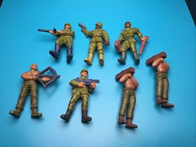 Lot Of 7 Vintage GUTS Action Figures Mattel 1986 Soldier Army Men Ground Troops • $13.50