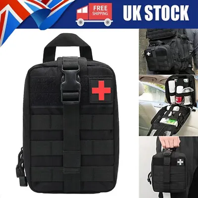 First Aid Kit Tactical Molle Medical Pouch Outdoor Emergency Survival Bag Pack • £12.71