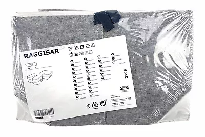 Ikea RAGGISAR Gray Storage Basket Set Of 3 Closet Organizer  304.343.32 • £15.71