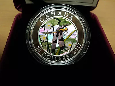 2013 Canada 1/2 Oz  Fine Silver Dragonfly Coin  (Twelve Spotted Skimmer) • $95