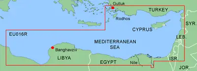 Garmin BlueChart Data Card - MEU016R Mediterranean Southeast TurkeyCyprusEgypt • $60.98