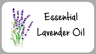 65x Mini Essential Lavender Oil Stickers Personalised Homemade Gift Idea Labels • £2.70