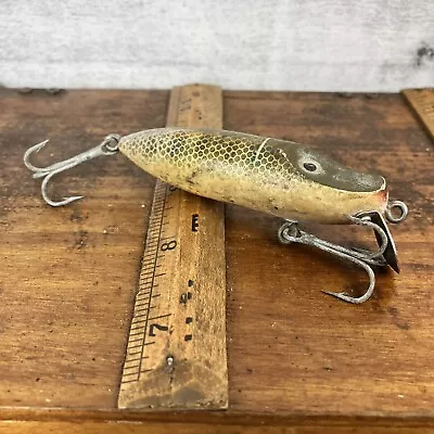 Vintage Wooden Sinker Crank Bait For Pike Bass Walleye Millsite • $39.95