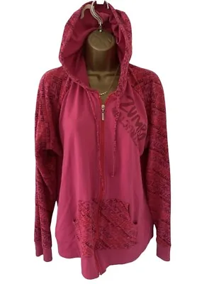 Zumba Instructor Hooded Zip Up Jacket Pink Size XL Used • £27