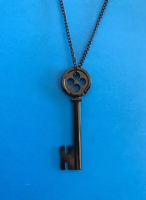 $5 • Buy Coraline Black Key Cosplay Keyblade Metal Charm Pendant Necklace