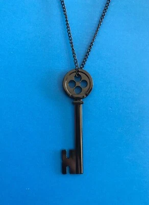 $5 • Buy Coraline Black Key Cosplay Keyblade Metal Charm Pendant Necklace