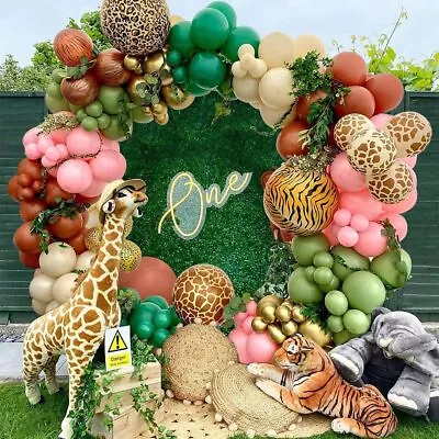 Balloons Arch Kit Jungle Safari Birthday Decor Baby Party Balloons Garland • £10.98