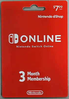Nintendo Switch Online 3 Month Individual Membership • $6.99