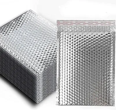 75 PCS Thermal Bubble Insulated Mailers Bags Metallic Reflective Metallized 9x12 • $53.99