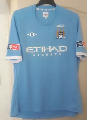 Manchester City Home FA Cup Final Shirt 14/5/2011 Short Sleeve XXL 2XL 50 Man  • £175