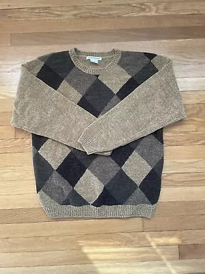 Vintage Y2k Knightsbridge Men’s Grandpa Sweater Brown Coogi Wool Rich Style Sz M • $17.50