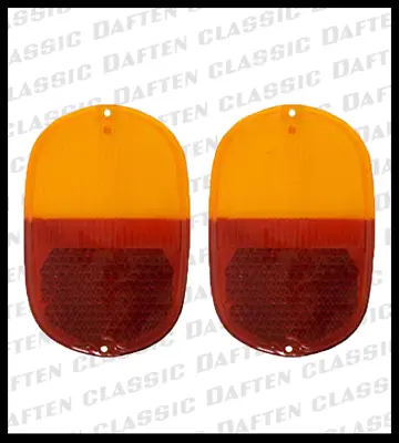 1962-71 VW BUS Euro Tail Light Lenses Amber Top 2pcs PAIR Volkswagen T2 • $25