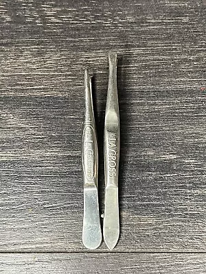 LOT OF 2 VINTAGE LaCROSS TWEEZERS Assorted Styles • $9.99