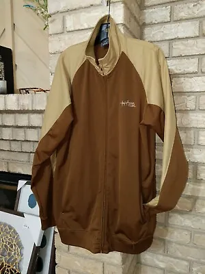 PRANA Track Jacket Logo Full Zip Polyester Full Zip Climbing Brown Mens XL  • $23.99